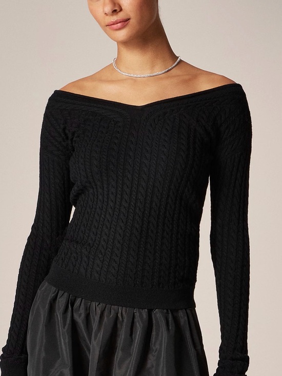 J. Crew Sweaters - J Crew Cable-knit wide V-neck sweater in 100% merino wool
CP107 Natural Fibers
